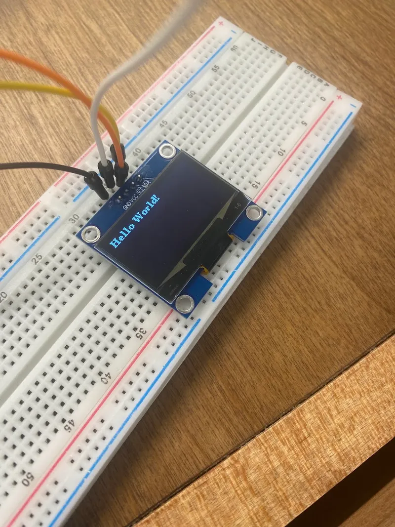 Hello World on a breadboard